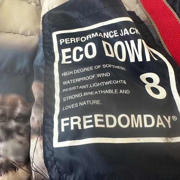 Freedomday boys navy blue puffer jacket size 8 - Picture 4 of 5